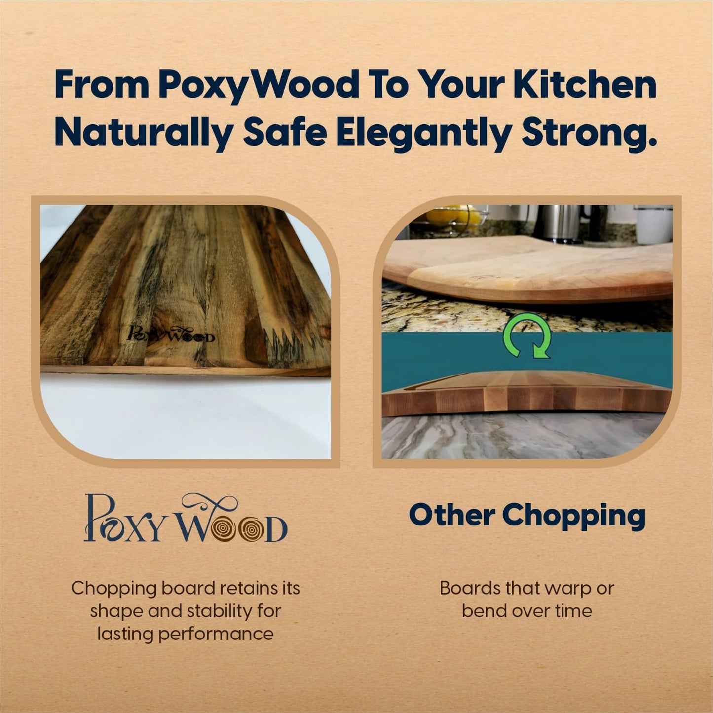 Teak Wood Round Shaped Chopping Board