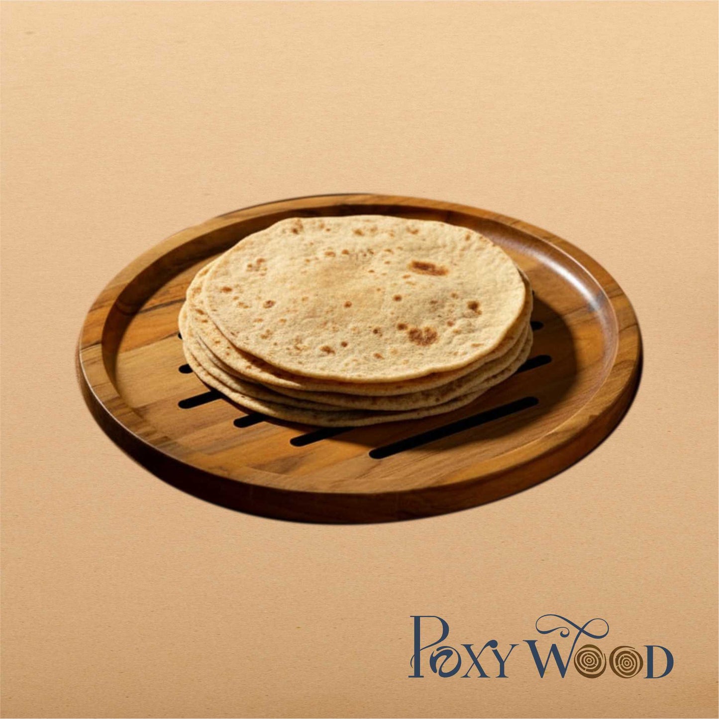 Round Wooden Roti Cooling & Serving Plate