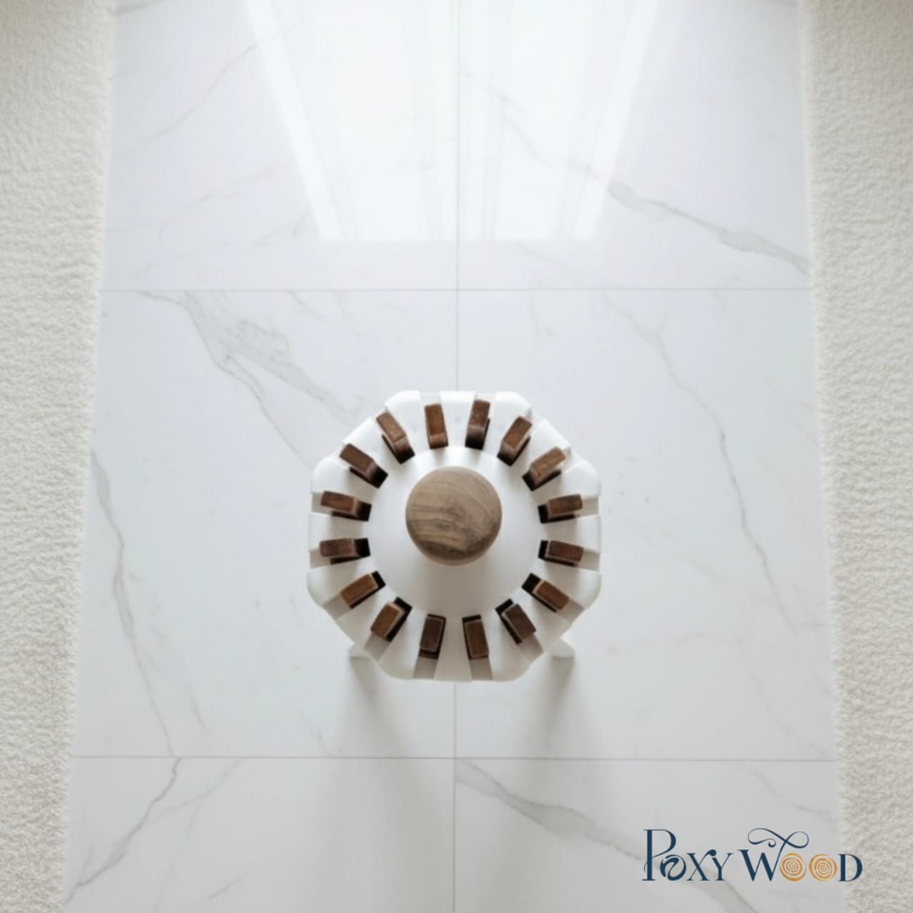 PoxyWood NatureBreeze Premium Solid Teakwood Drying Stand