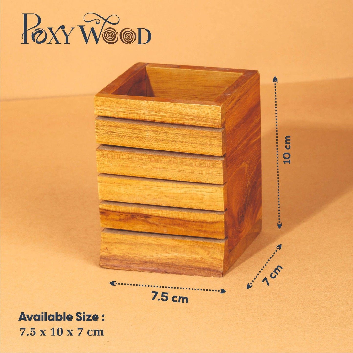 Teak Wood Single Box Spoon Stand