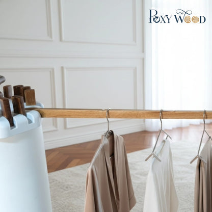 PoxyWood NatureBreeze Premium Solid Teakwood Drying Stand