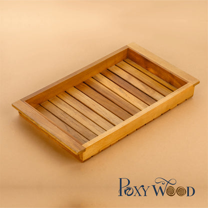 Premium Teak Wood Natural vent Serving Tray