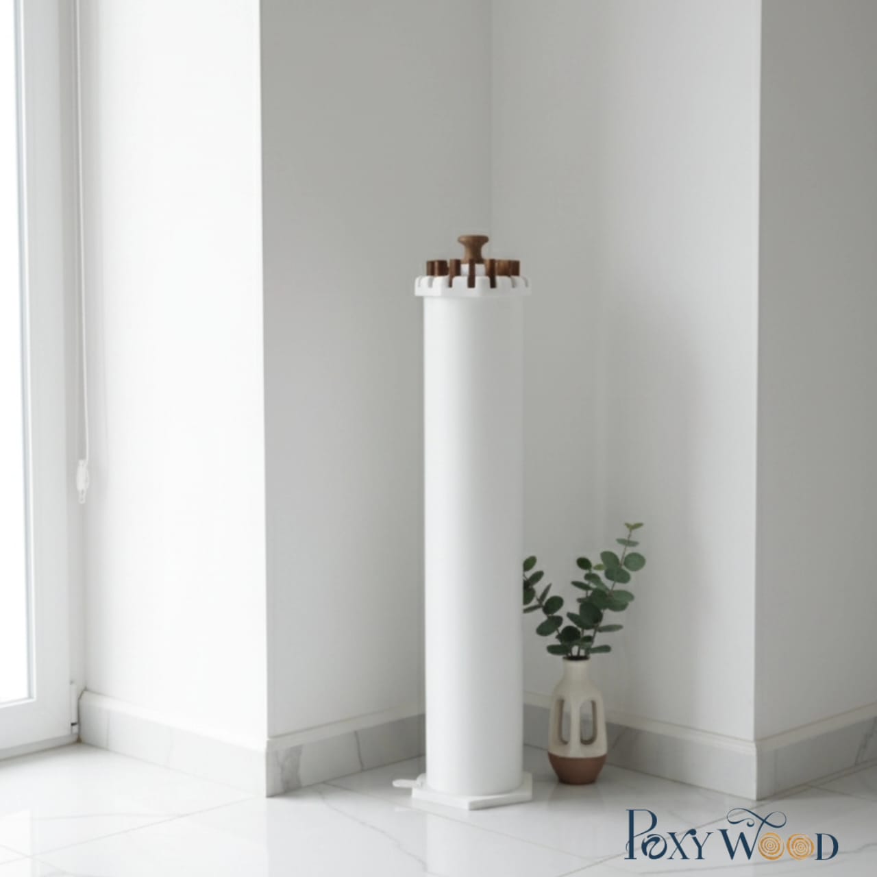 PoxyWood NatureBreeze Premium Solid Teakwood Drying Stand