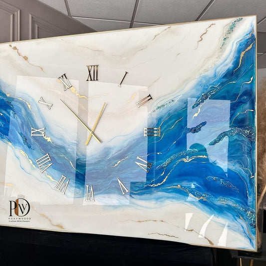 Celestial Rift Geode-Inspired Epoxy Resin Timekeeper