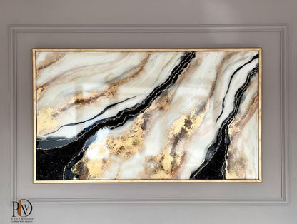 Imperial Onyx Luxury Epoxy Wall Art – Marble Inspired Design