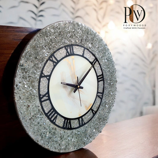 Diamond Frost Decorative Wall Clock – Luxury Home Decor