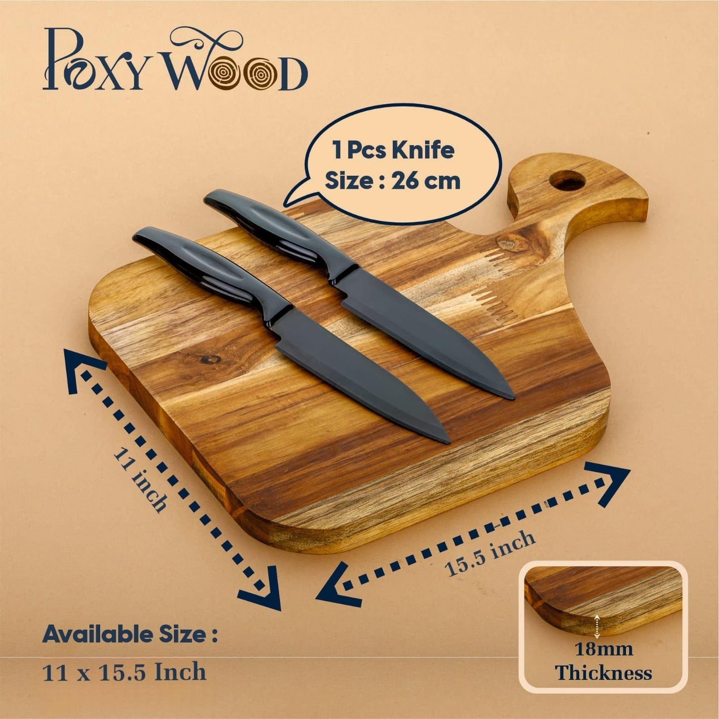 Teak Wood Duck head Shaped Chopping Board