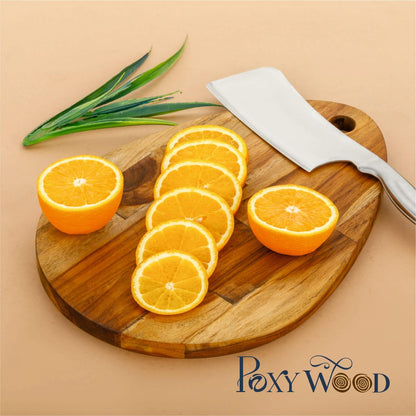 Teak Wood Oval Shaped Chopping Board