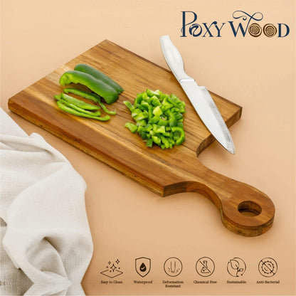 Teak Wood Paddle Shaped Chopping Board