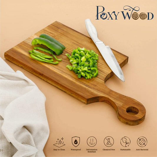 Teak Wood Paddle Shaped Chopping Board
