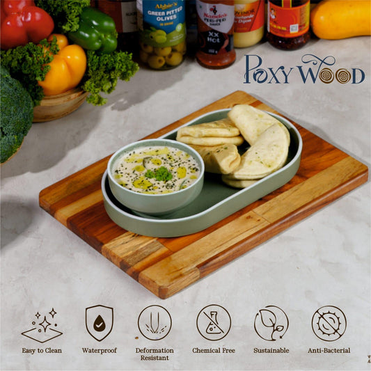 Teak Wood Rectangle Chopping Board