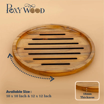 Round Wooden Roti Cooling & Serving Plate